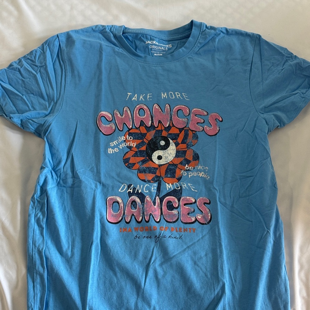 Jack and Jones Sky Blue Graphic Tee